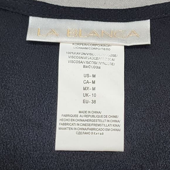 La Blanca Resort Wear Cover Up Dress Tassels Style LB3VL55 Black Size‎ M NWT - Picture 5 of 6